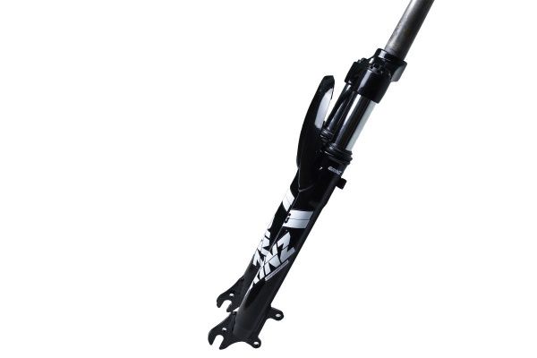 Вилка GRINZ ES 245-2 26"*1.1\8" ход 60мм, пружина, предварительное сжатие, стальная, черно\белая, 2,55кг